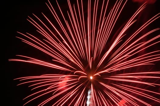 an image of exploding fireworks at night.