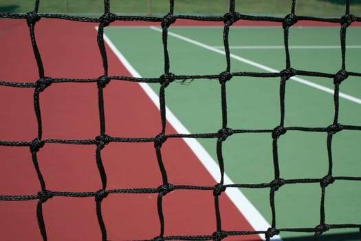 Tennis Court Net focus on the net