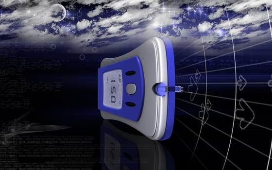 Digital illustration of Glocometer in colour background