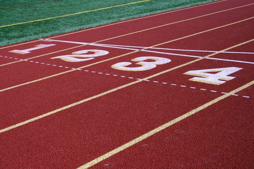 Some red Lanes from a Running track
