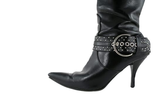 A Womens High Heel boot isolated on white