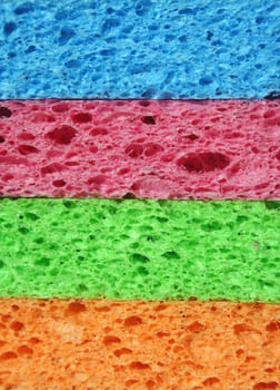 A four color Stacked Sponge background