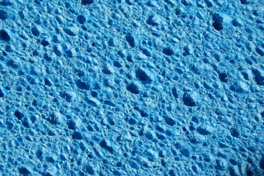 A close up Blue Sponge abstract background