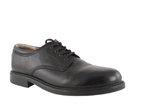 A Black Mens Shoe isolated on white