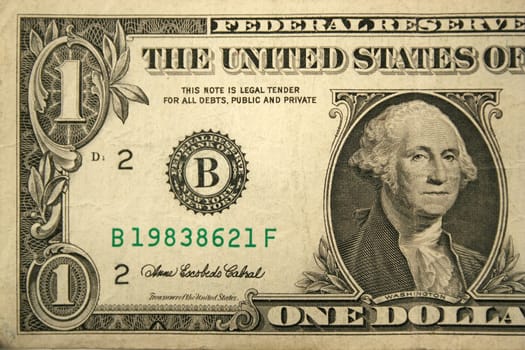 Front Half of a one dollar bill