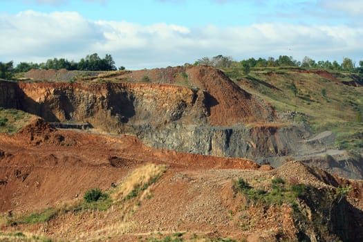 A Rock Quarry dug out mountain side
