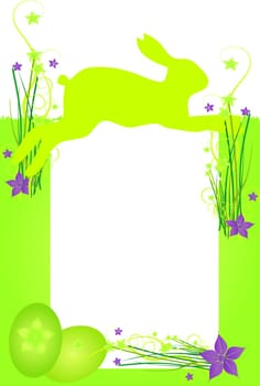 Spring Flowers Meadow Green Background