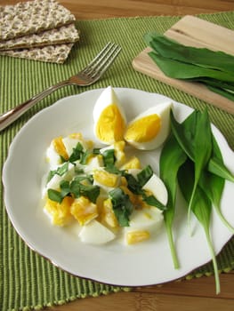 Egg salad with wild garlic