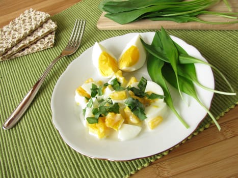 Egg salad with wild garlic