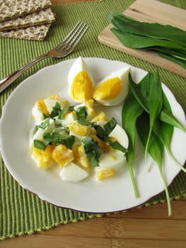 Egg salad with wild garlic