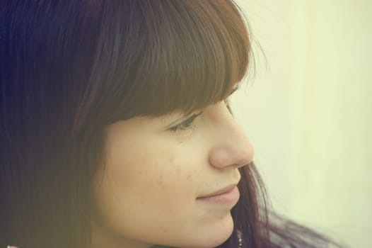 vintage mood - Portrait of beautyful woman in autumn outdoors