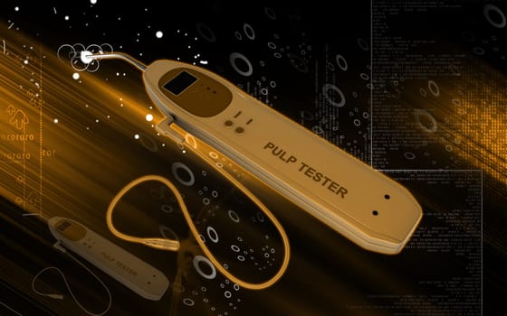 Digital illustration of pulp tester in colour background