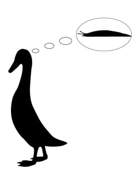 Running Duck Silhouette