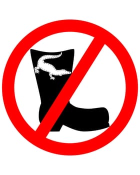 Crocodile leather boots prohibited
