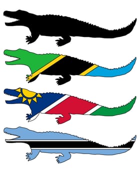 Nile Crocodile Flags