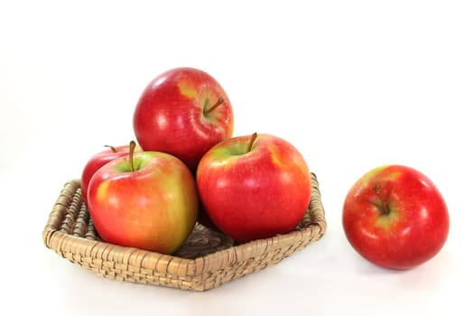 Fresh apples against white background