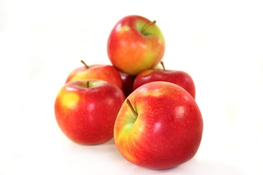 Fresh apples against white background