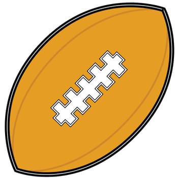 Illustration of a stylized cartoonish American football