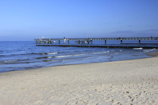 Koserow pier on the island of Usedom,Germany