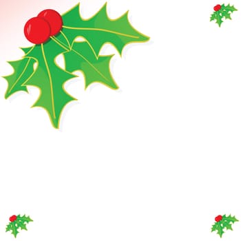 Illustration showing a glossy mistletoe, great as a Christmas card