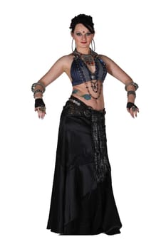 dancing woman . isolated