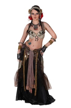 dancing woman . isolated