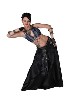 dancing woman . isolated