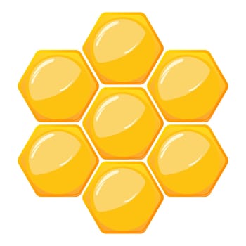 Honeycomb pattern isolated on white