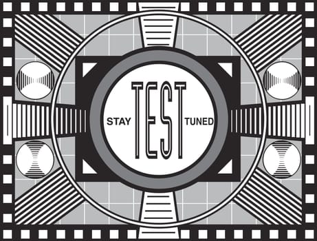 TV broadcast test pattern modeled after similar test patterns from that era