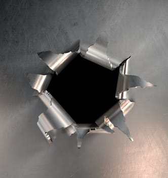 A metal hole burst