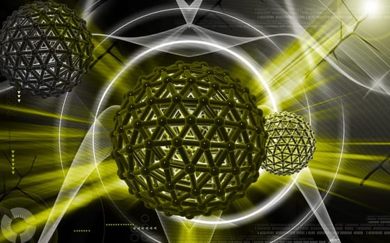 Digital illustration of gene in colour background