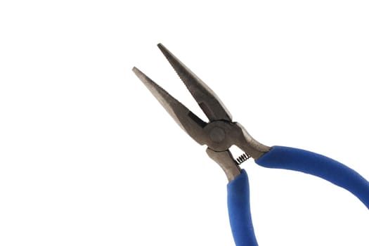 Isolated Needle nose pliers over white