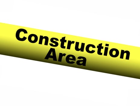 Construction Area Yellow Barrier Tape