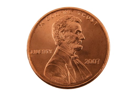 A Isolated US penny