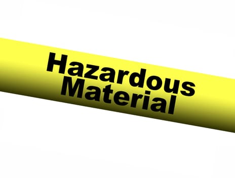 Hazardous Material Yellow Barrier Tape