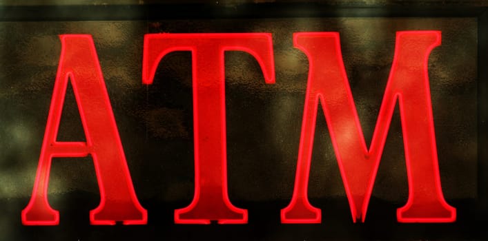 Sign for a automated teller machine