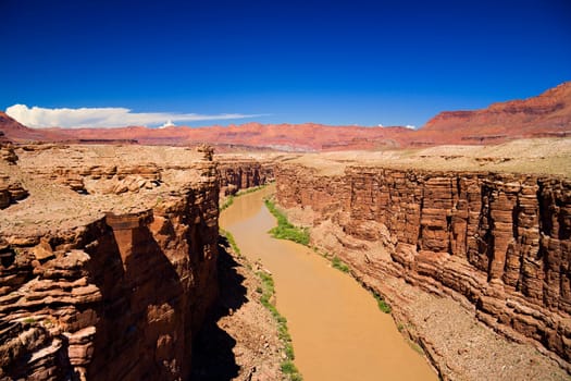 Colorado River in Northern Arizona during monsoon season