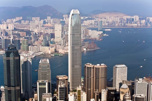 Hong Kong city view from Victoria peak