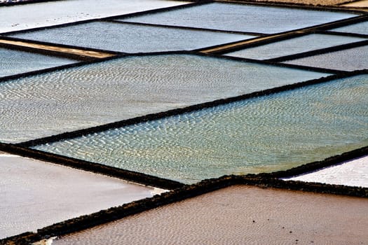 Salt basins at a saline exploration in Janubio, Lanzarote