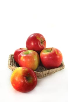 Fresh apples against white background