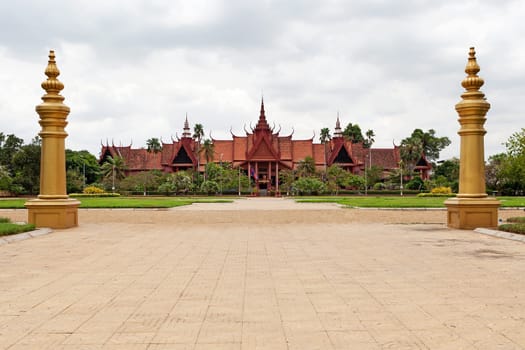 Phnom Penh National Museum,landmark in the capital of Cambodia