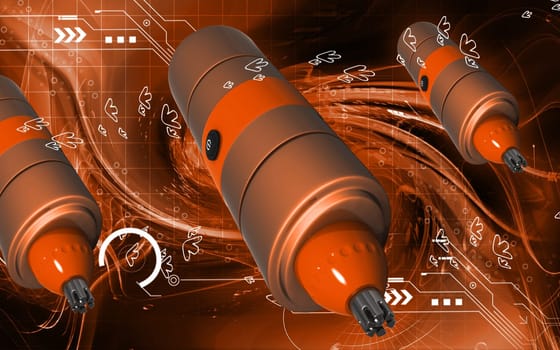 Digital illustration of nose and ear trimmer in colour background
