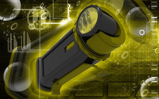 Digital illustration of light in colour background