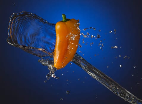 Water Splashes on Orange Mini Bell
