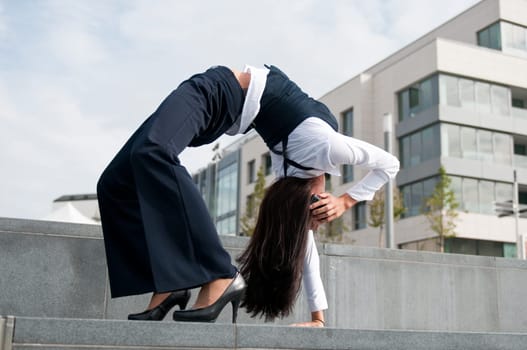 Flexible business communication - woman calling phone