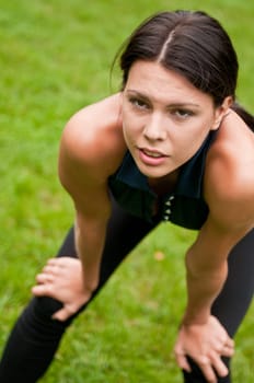 Relax - tired woman after sport
