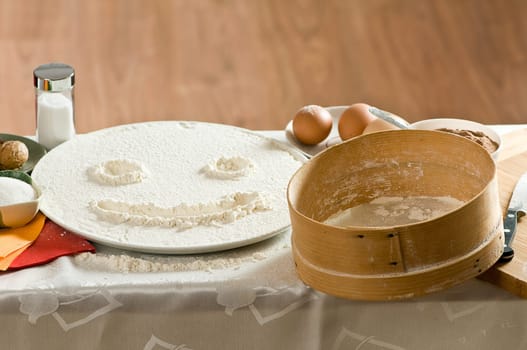 products and kitchen utensils for cooking