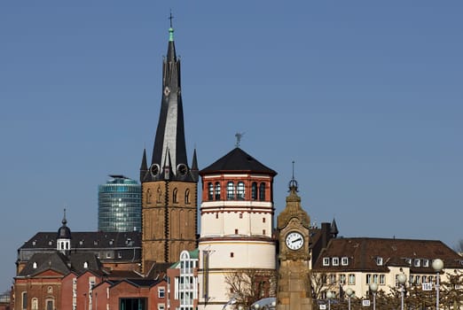 The Old Town of Düsseldorf in Germany