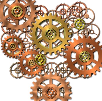 Abstract image of the gears - mechanism