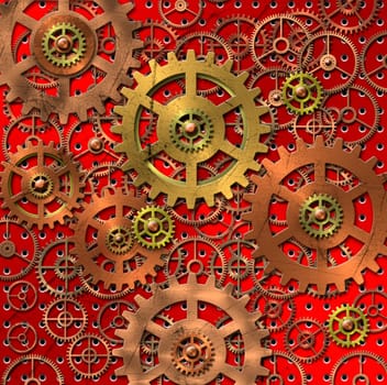 Abstract image of the gears - mechanism